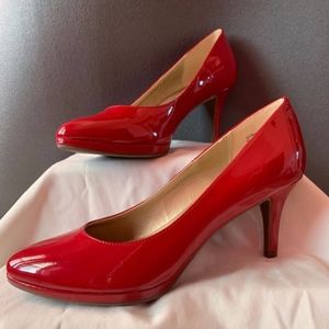 Kelly & Katie Red Patent Pumps